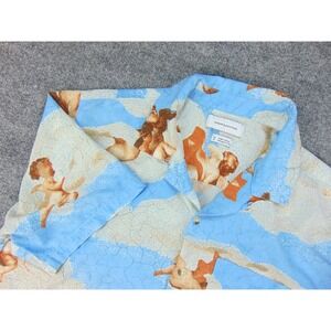 Urban Outfitters Shirt Mens Medium Cherub Blue Angel Cloud Print Art Pop Indie